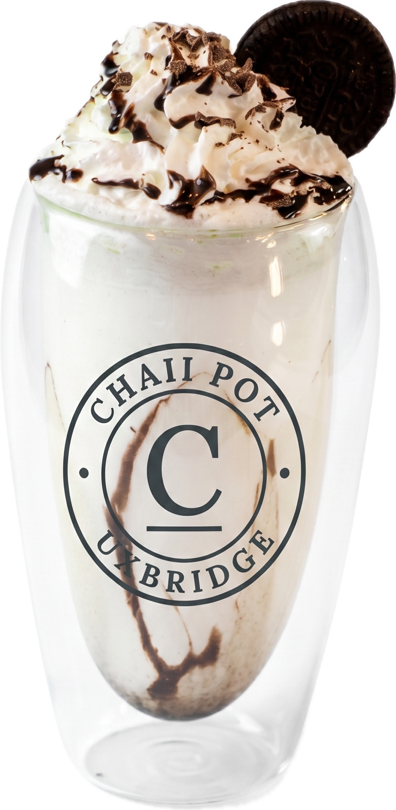 An Oreo iced frappe at Chaii Pot